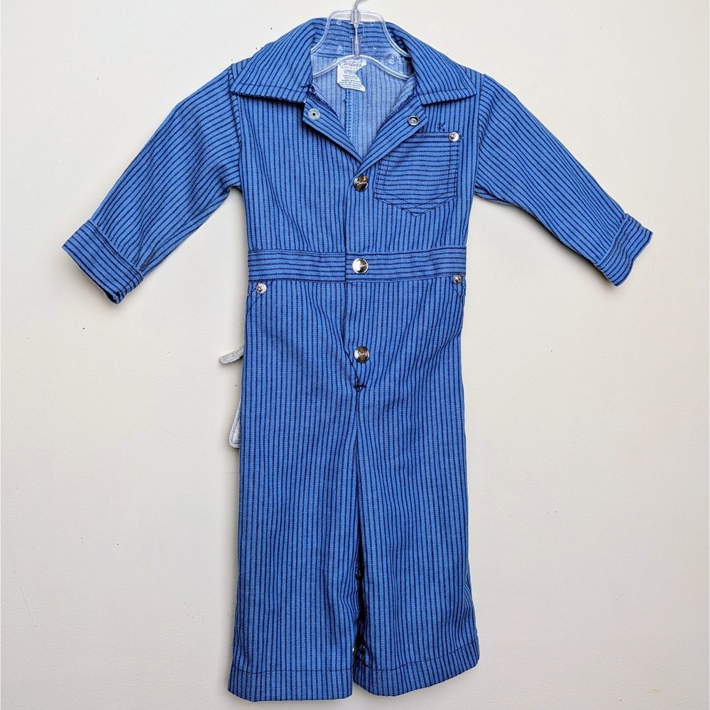 Vintage Carters Mechanics Carpenter Button Up Jumpsuit 80s Coveralls 12 Months